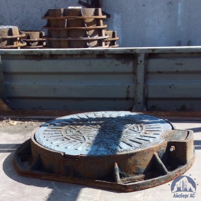 Люк чугунный канализационный тяжёлый тип "Т" С250 купить в Актобе