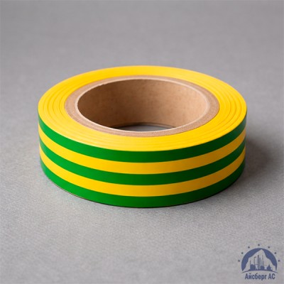 Лента изоляционная ПВХ (Полимерпак) 15 мм жёлто-зеленая купить в Актобе
