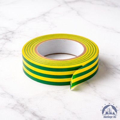 Лента изоляционная ПВХ (Полимерпак) 20 мм желто-зеленая купить в Актобе