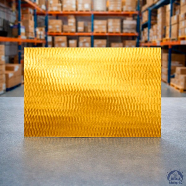 Лист нержавеющий 1,5х1219х2438 мм шлифованная под золото 08Х18Н10 текстурированный